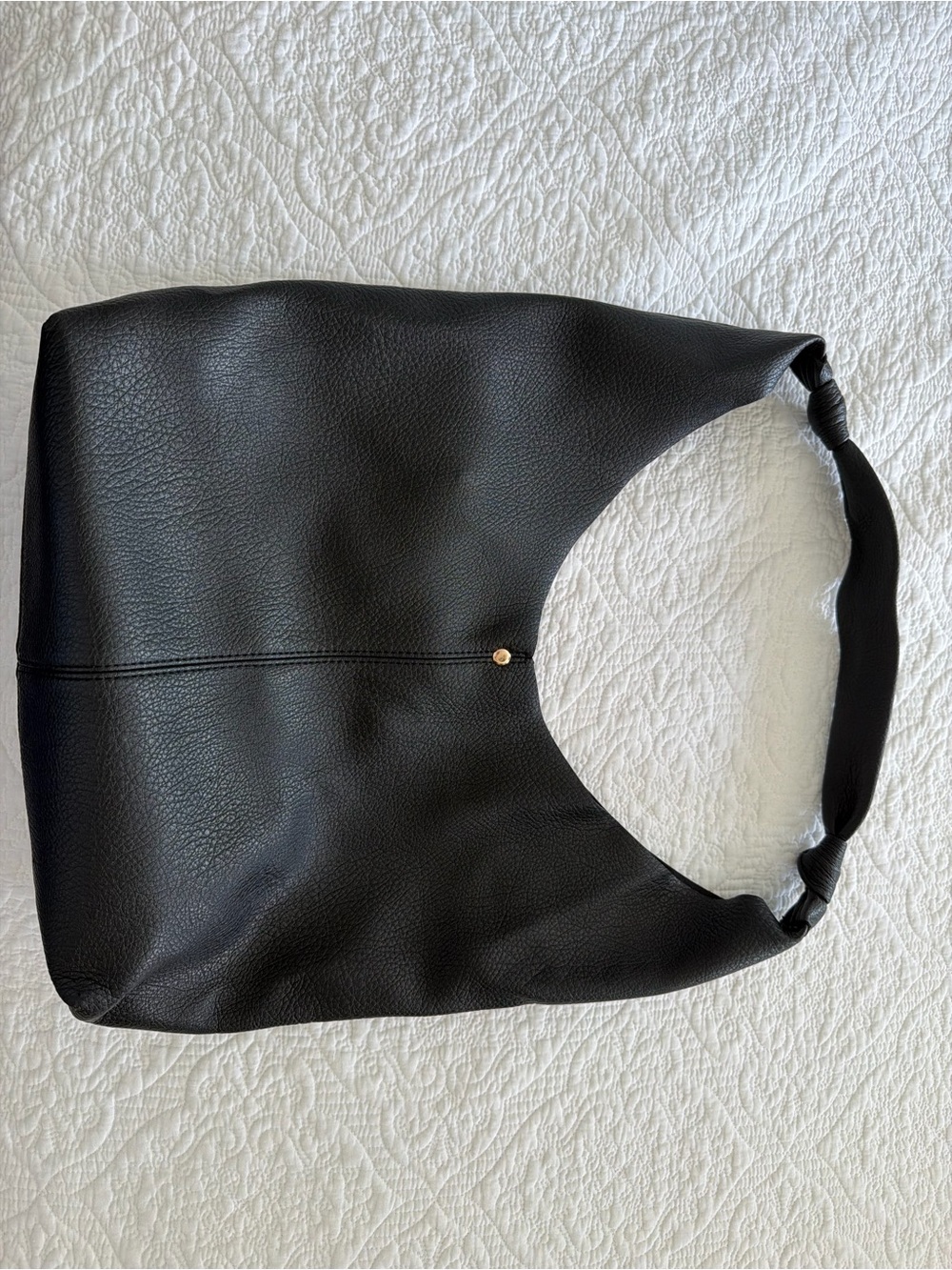 Anthropologie Black Love Knot Slouchy Bag - Picture 3 of 3